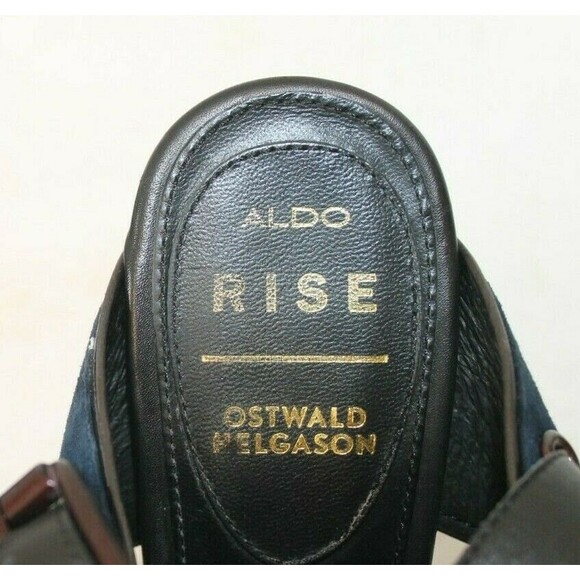 Aldo Rise Heels Ostwald Helgason Blue Suede Shoes Sz US 6 EU 37 UK 4 - Picture 7 of 10